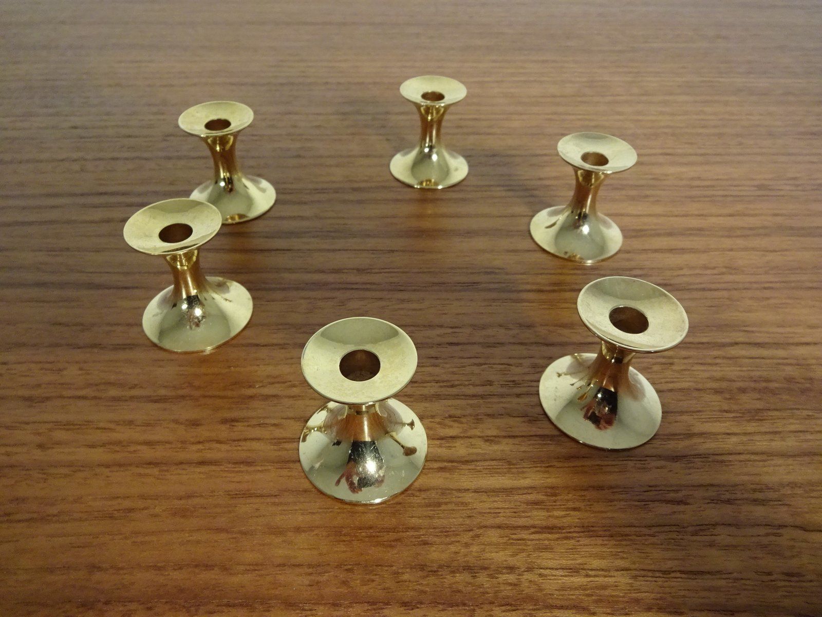 Gold Plated Candle Holders From Bsf, 1960s, Set Of 6 photo vintage