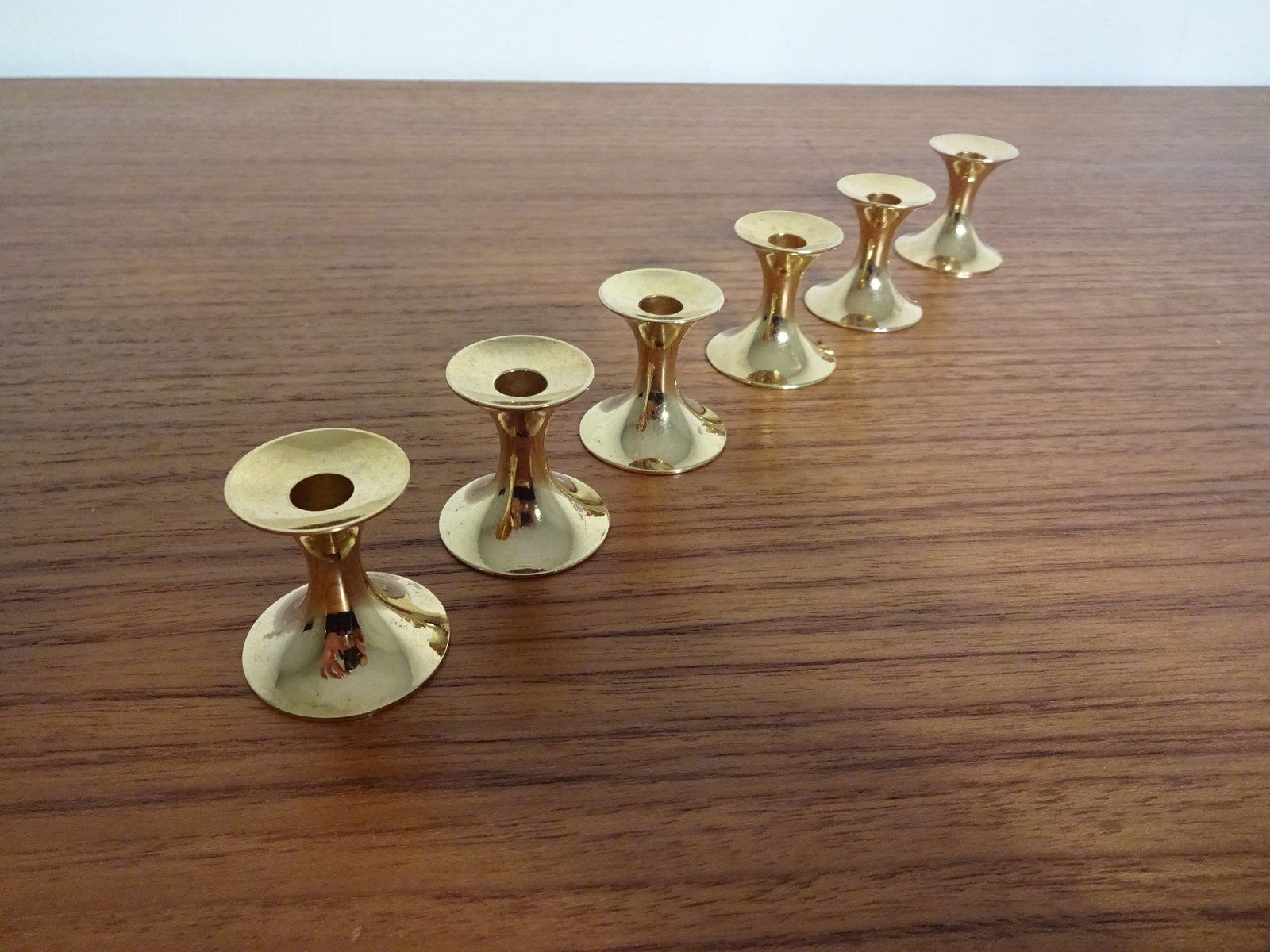 photo furniture Gold Plated Candle Holders From Bsf, 1960s, Set Of 6