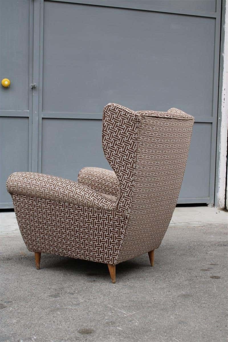Mid Century Italian Armchair New Velvet Paolo Buffa Design 1950s photo for sale