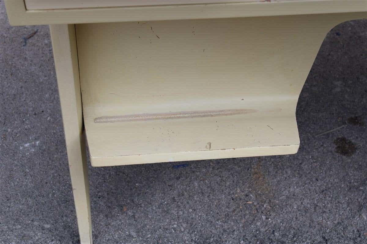 Mid Century Italia Vanity Desk In Lacquered Wood Gio Ponti Style Colored Dassi photo buy