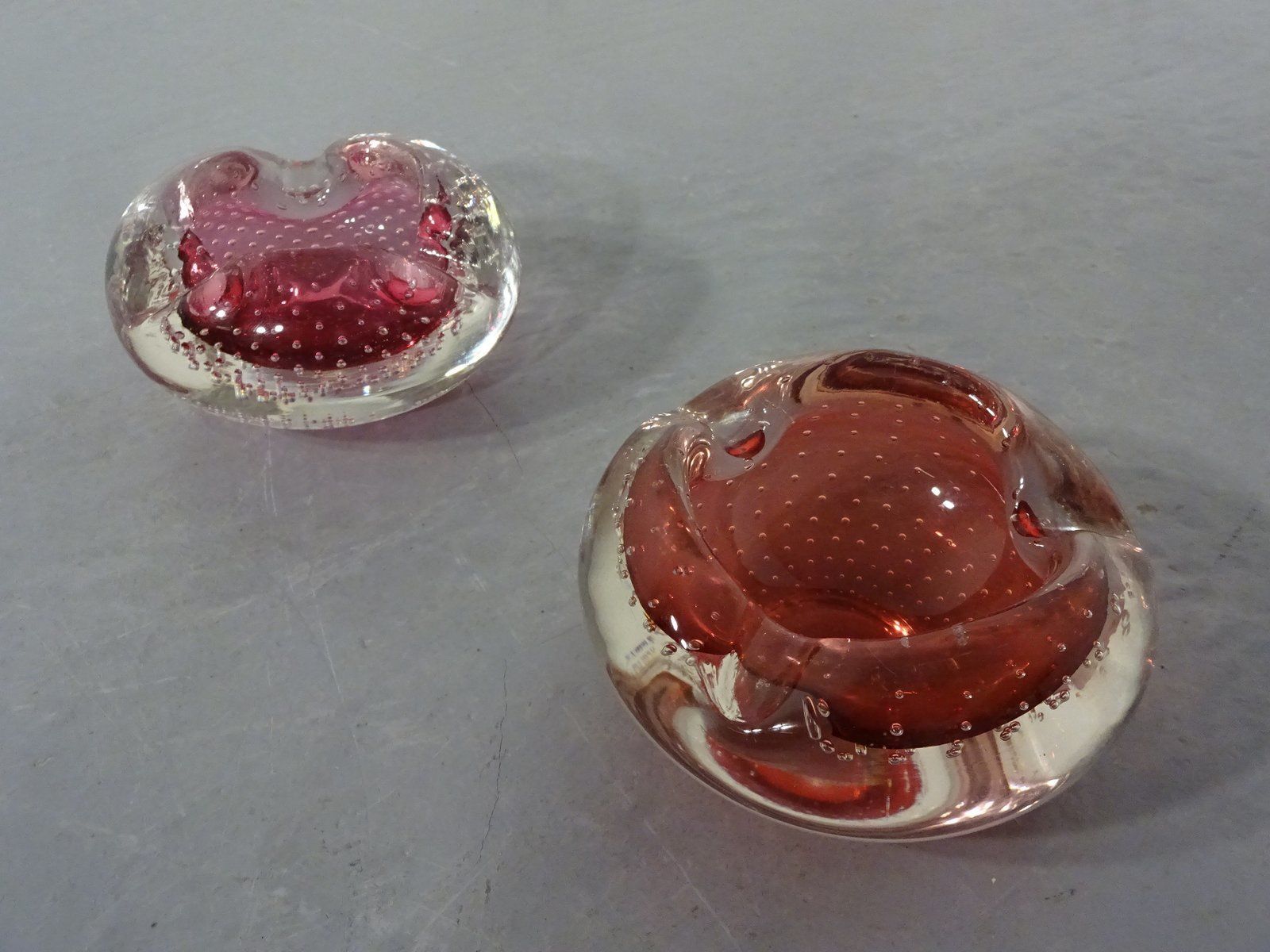 Italian Murano Glass Ashtrays, 1960s, Set Of 2 photo buy