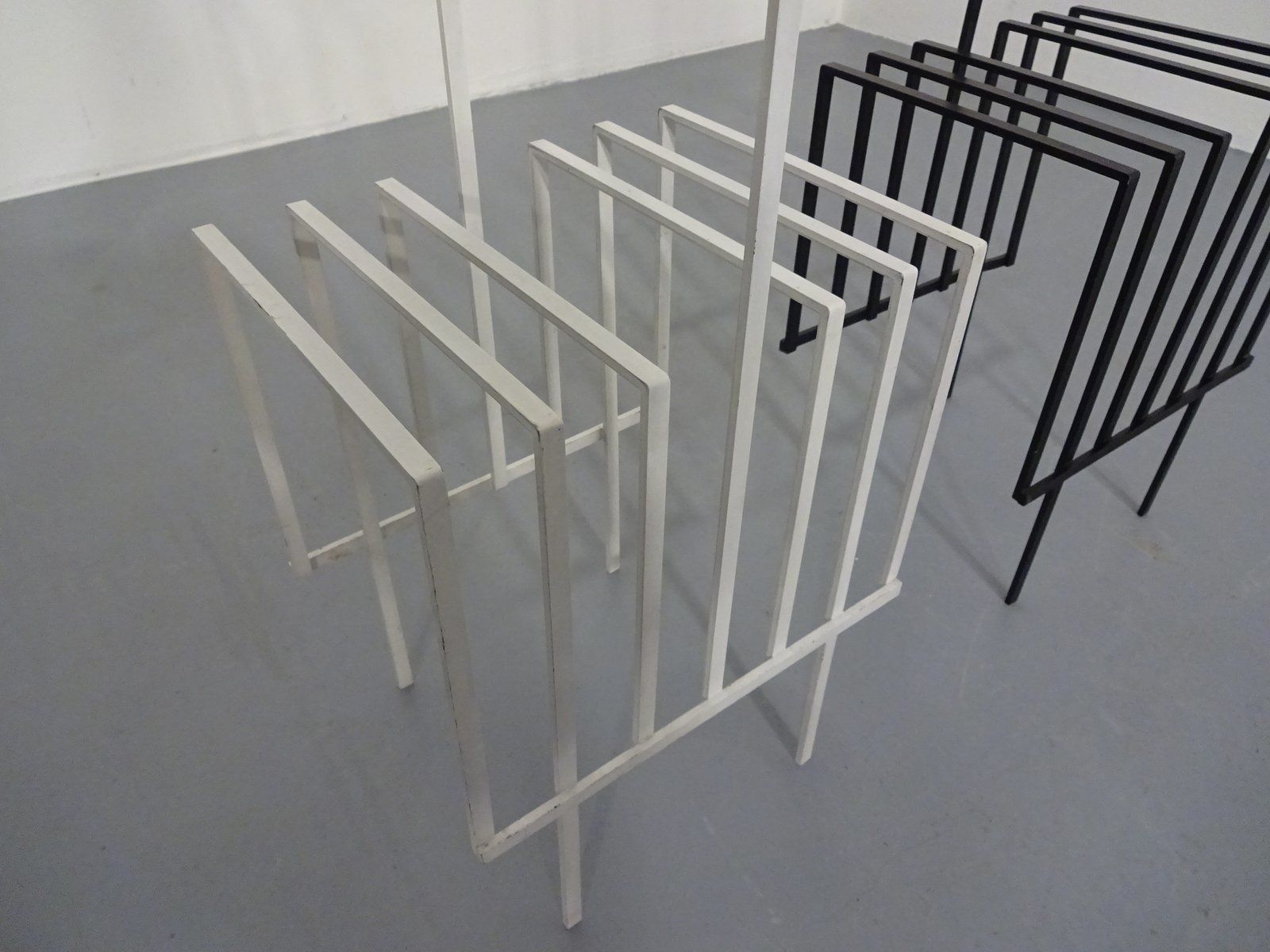 Steel Magazine Or Record Racks, 1960s, Set Of 2 photo vinterior