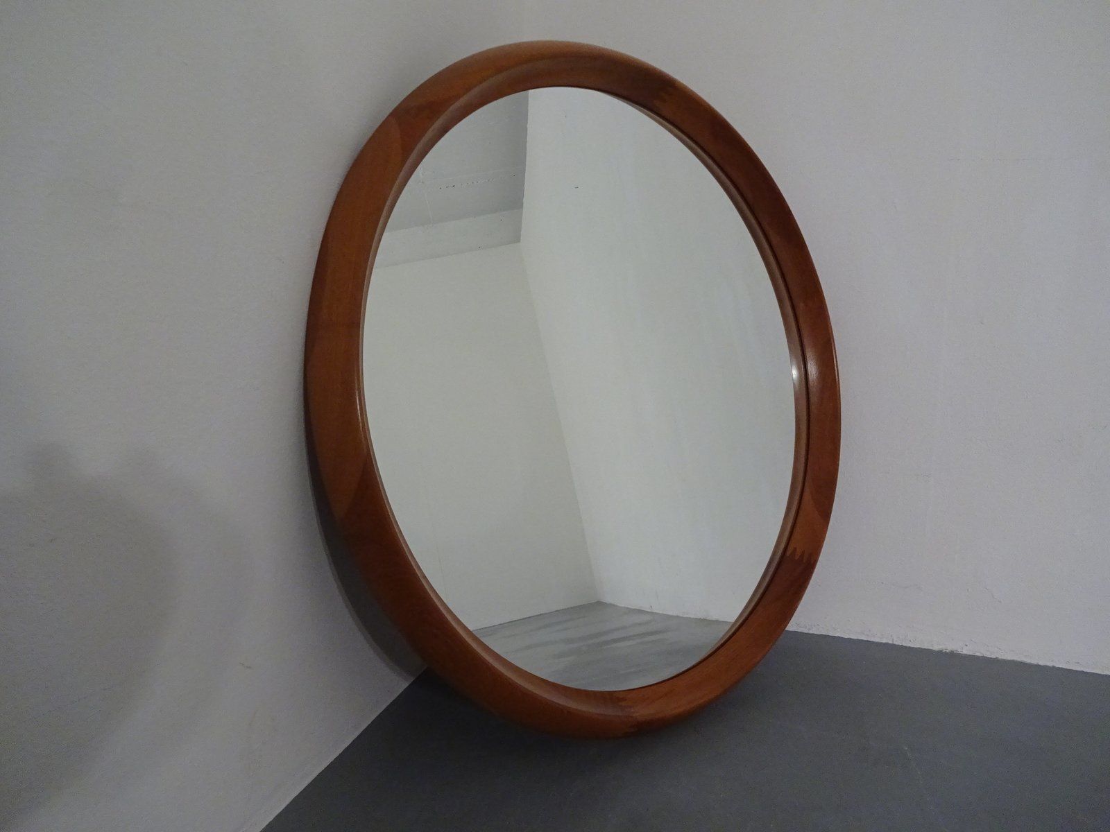 photo vinterior Large Danish Teak Mirror By Bernhard Pedersen For Viby, 1960s