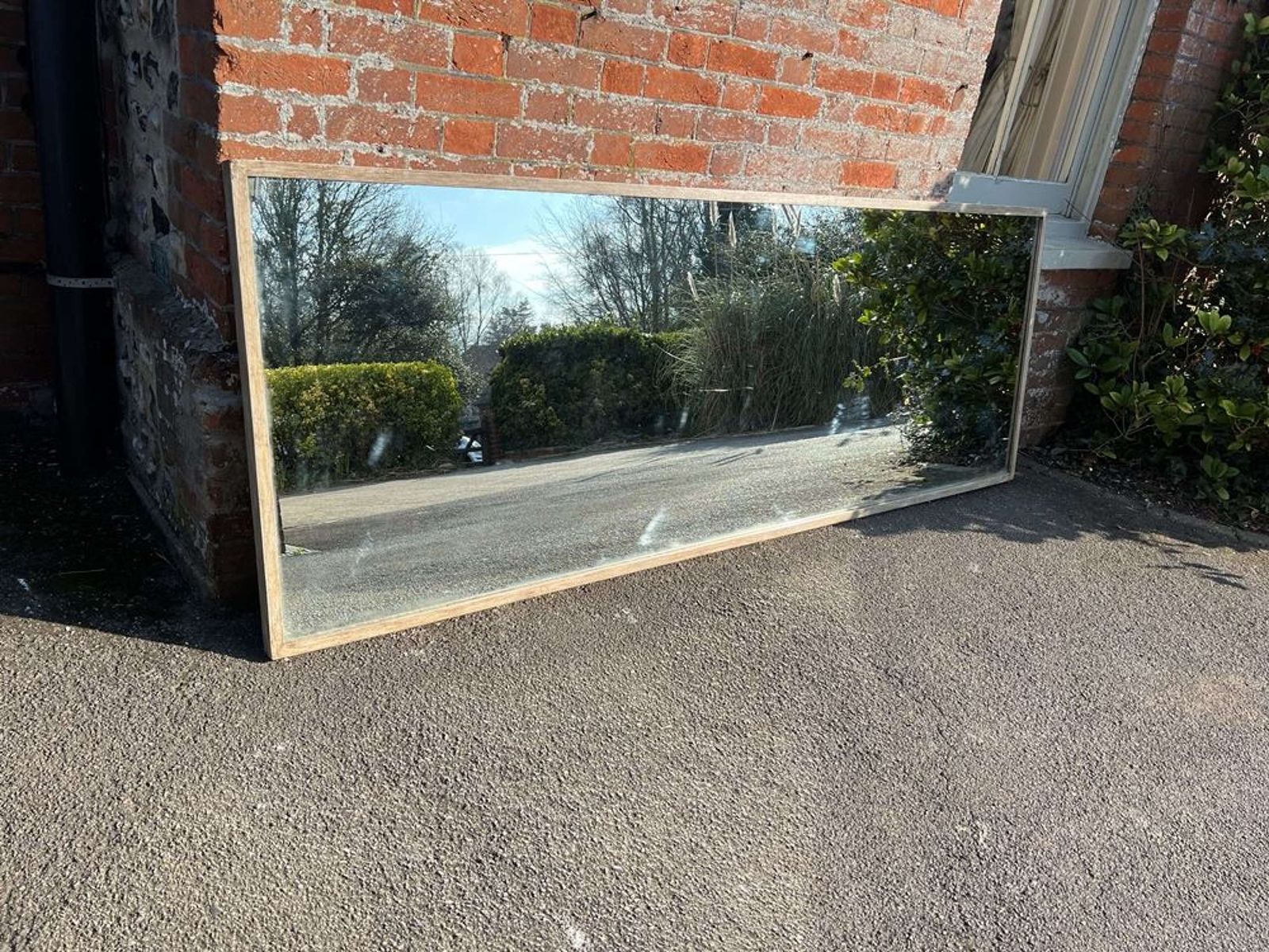 An Exceptional Large Antique French 19th Century Painted Bistro Mirror