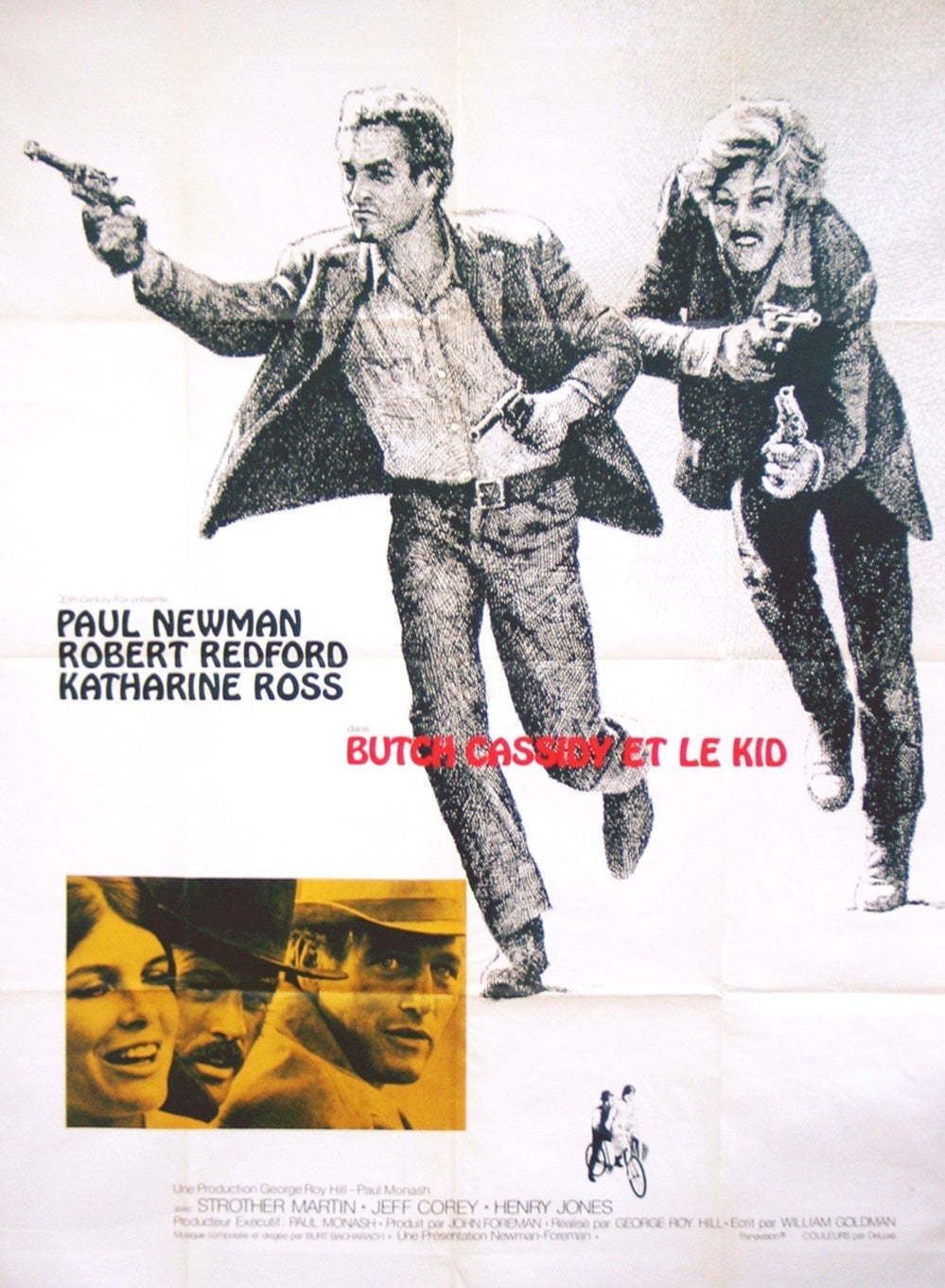 Butch Cassidy And The Sundance Kid (French) Original Vintage Poster