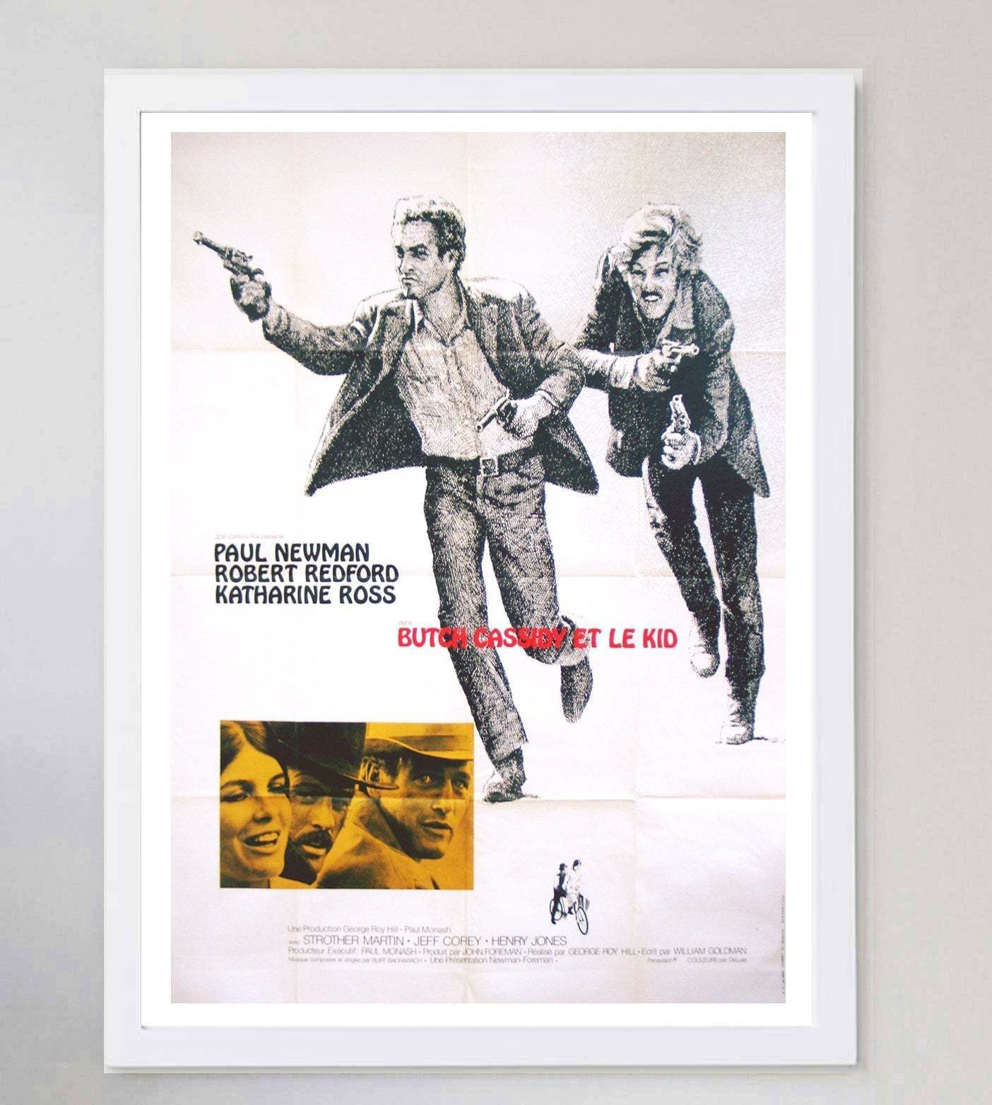 Butch Cassidy And The Sundance Kid (French) Original Vintage Poster photo for sale