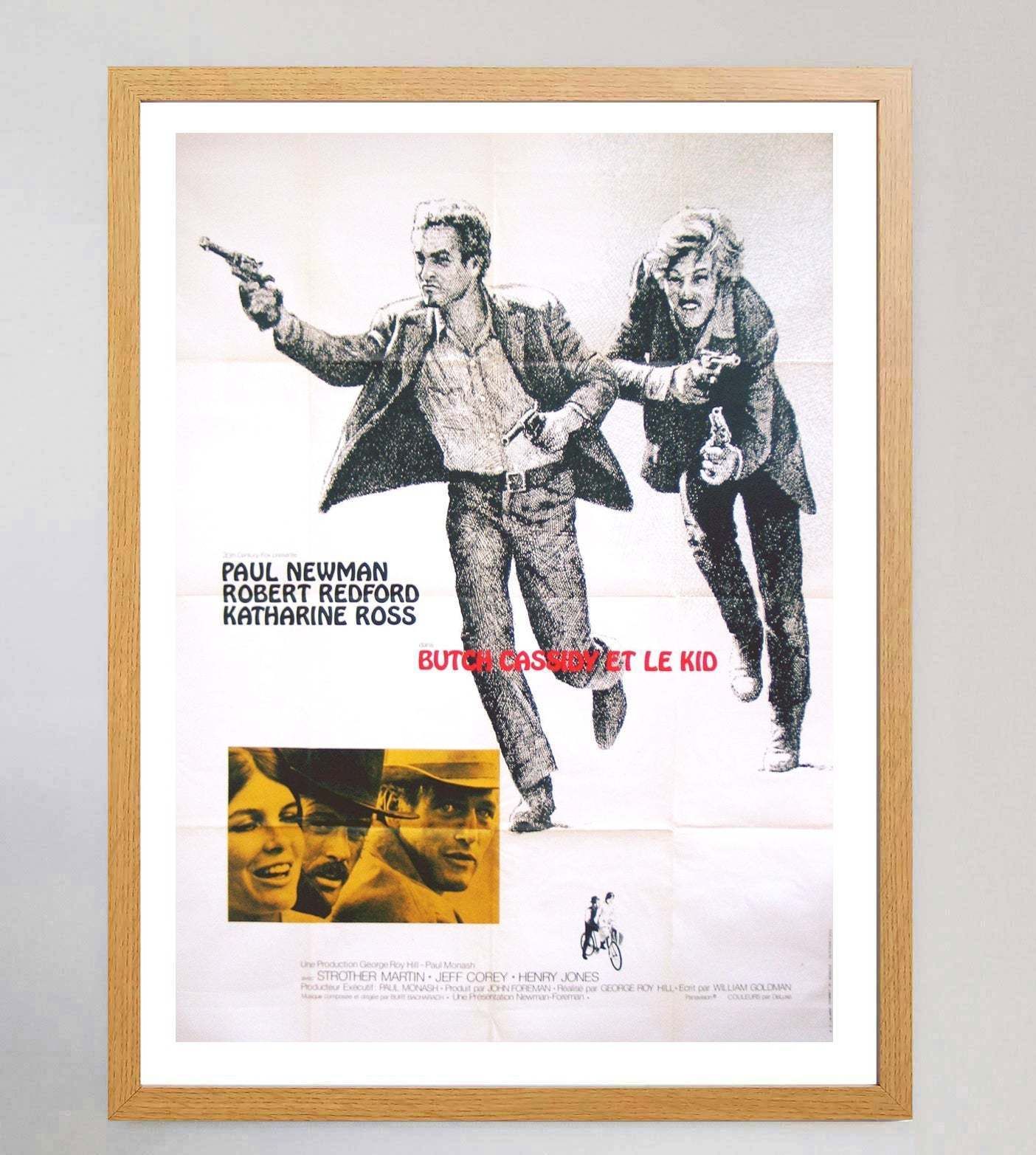 Butch Cassidy And The Sundance Kid (French) Original Vintage Poster photo Art