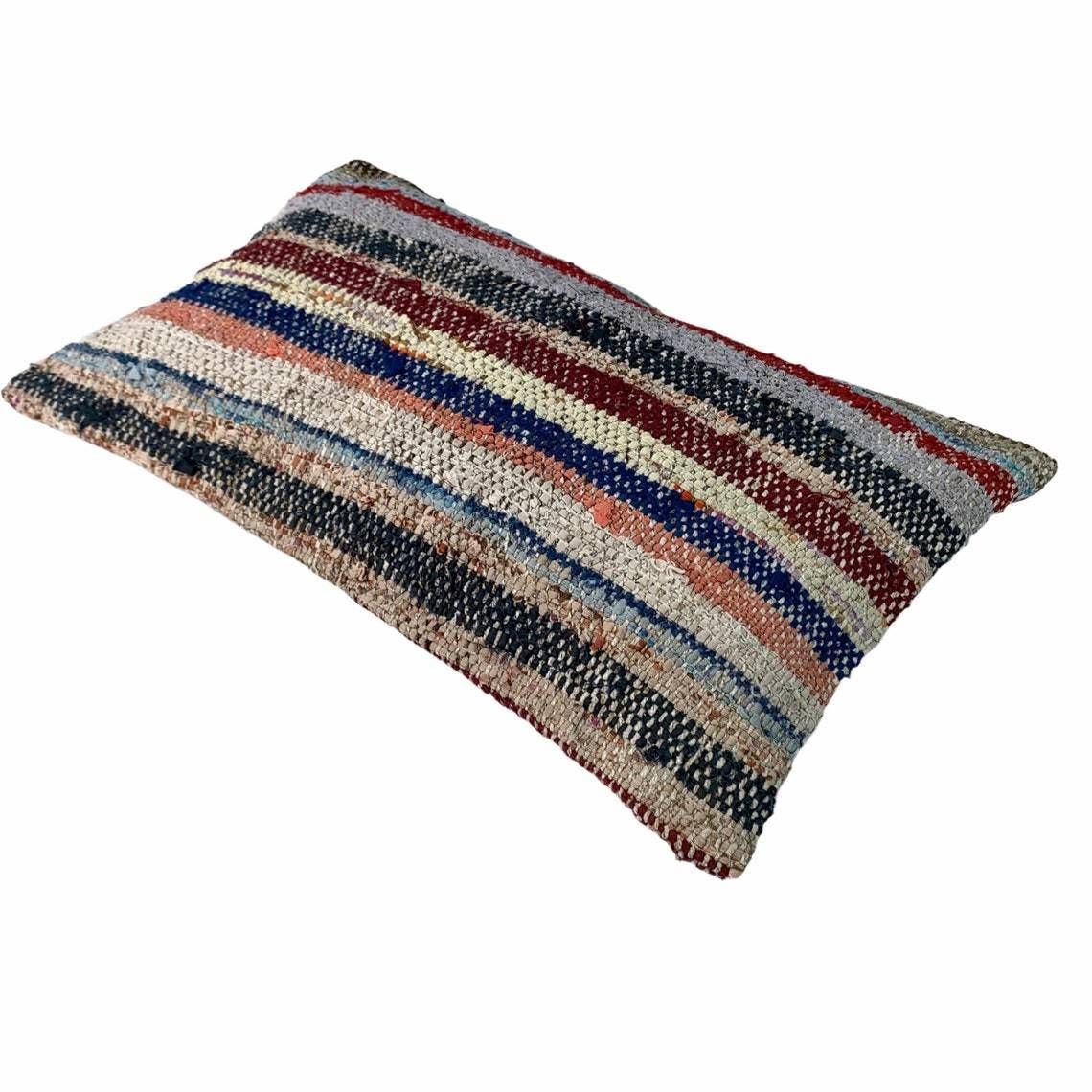 Vintage Turkish Kilim Cushion Cover, 30 X 50 Cm photo 65.0