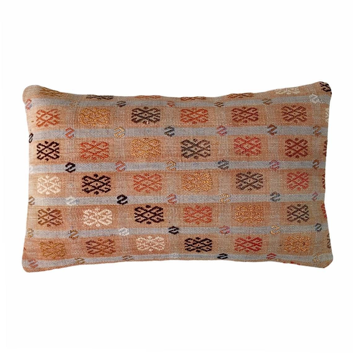 Vintage Turkish Kilim Cushion Cover, 30 X 50 Cm