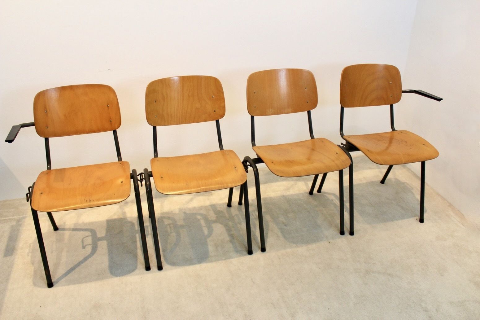 Industrial Plywood Stackable School Sofa Seat By Marko Holland photo Furniture