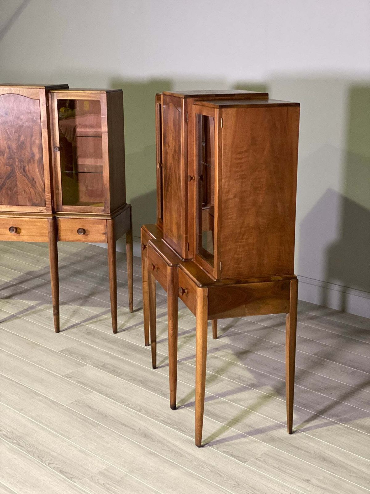 A Pair Of Walnut Cabinets By Arthur Reynolds Of Ludlow photo vinterior