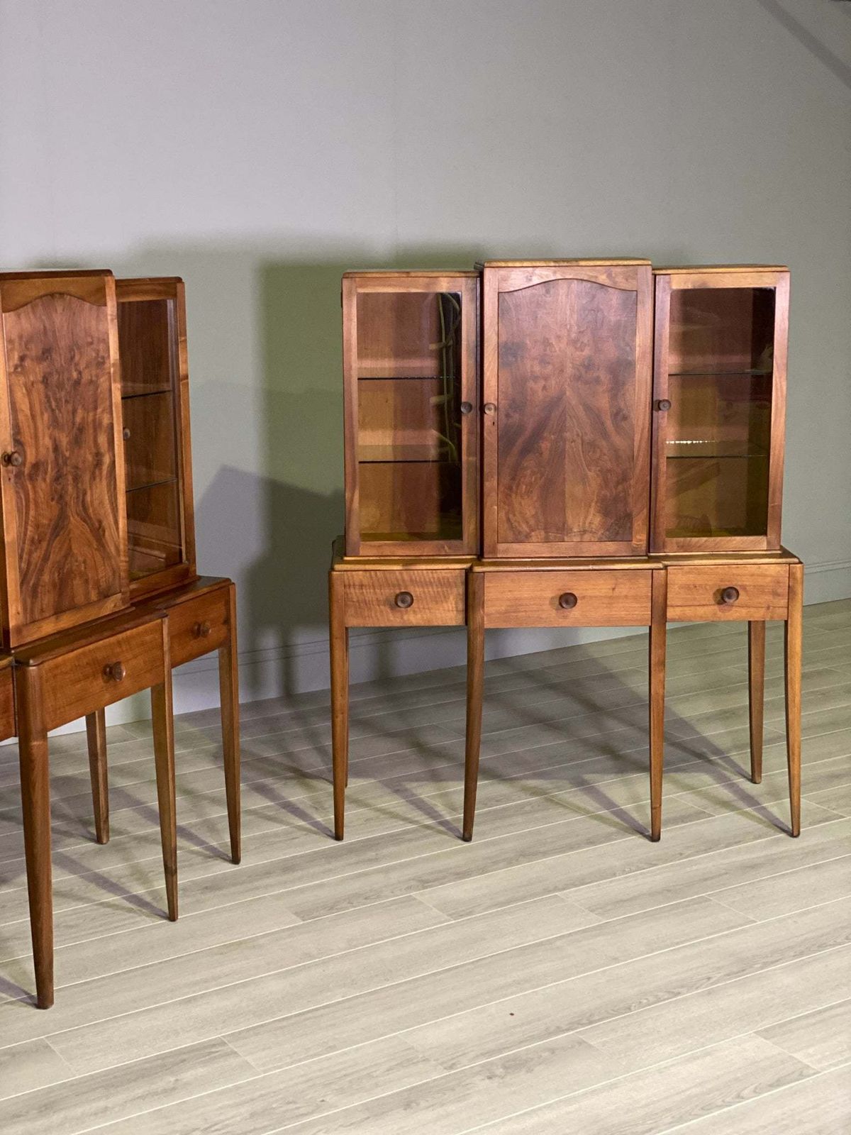photo for sale A Pair Of Walnut Cabinets By Arthur Reynolds Of Ludlow