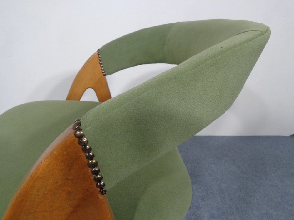 Beech Chair In Green, 1960s, Vintage photo 378.0