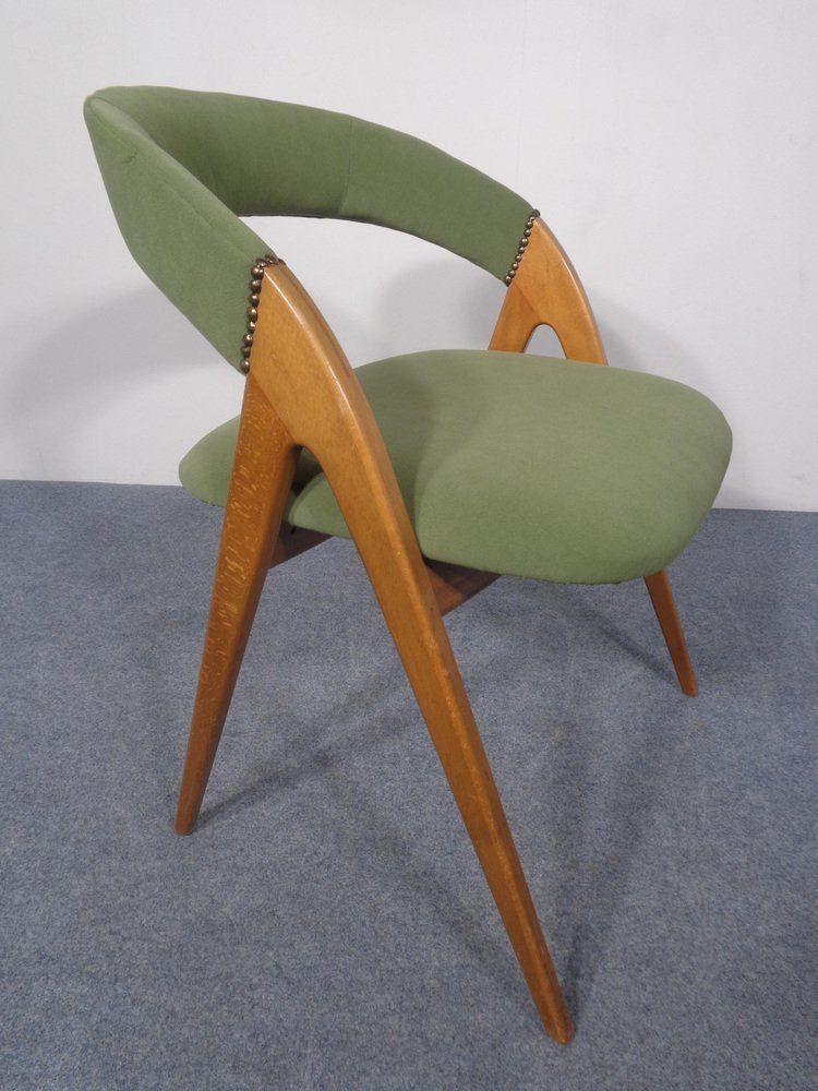 photo furniture Beech Chair In Green, 1960s, Vintage