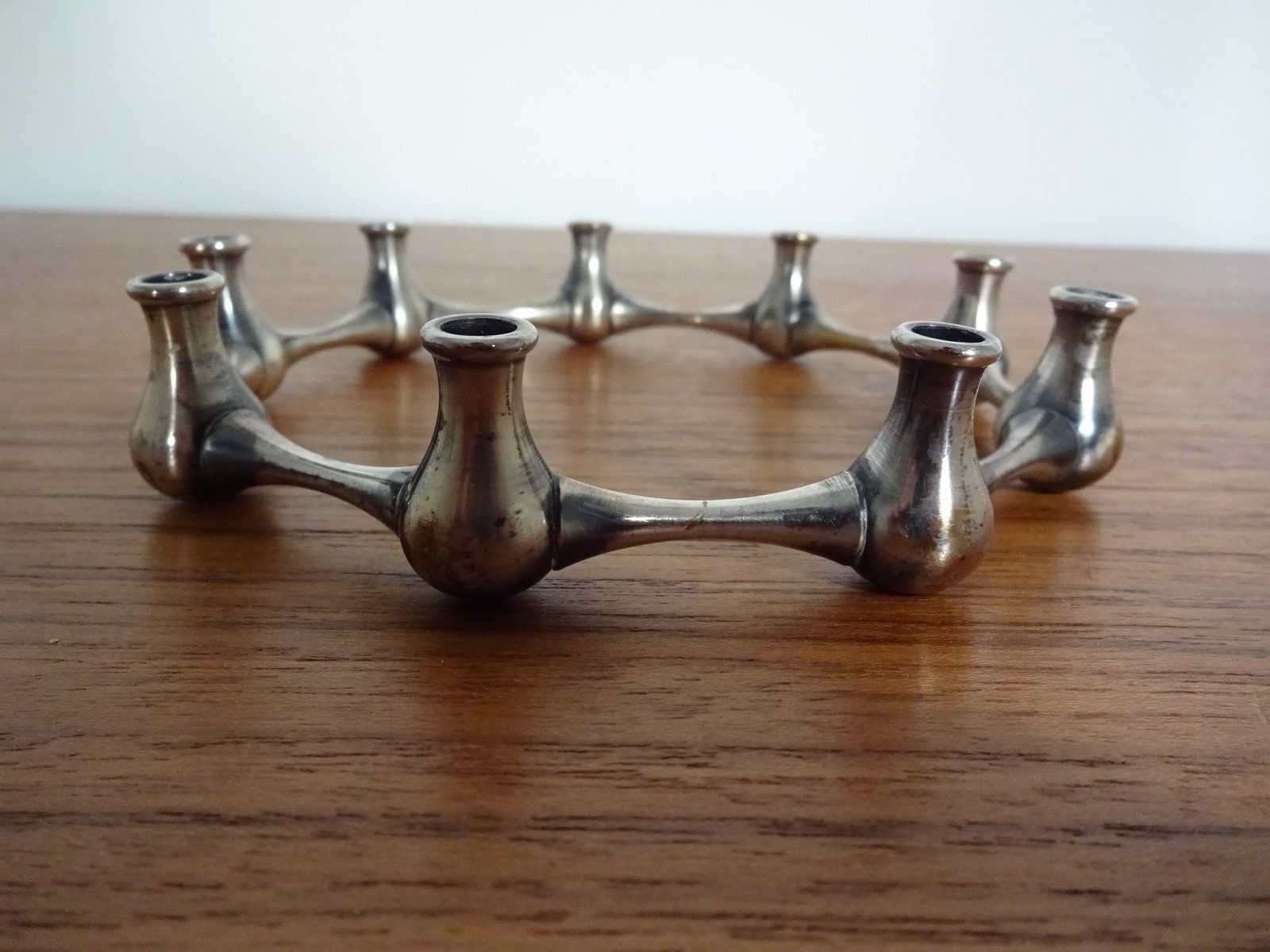 Silver Plated Brass Candleholder By Jens Quistgaard, 1960s