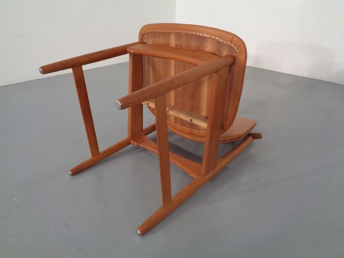photo vinterior Teak And Brass Side Chair By Arne Hovmand Olsen For Mogens Kold, 1950s
