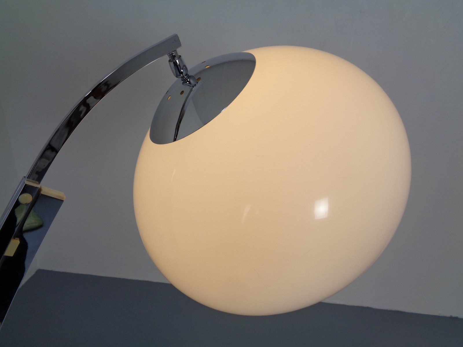 photo furniture Large German Arc Lamp From Sölken Leuchten, 1960s