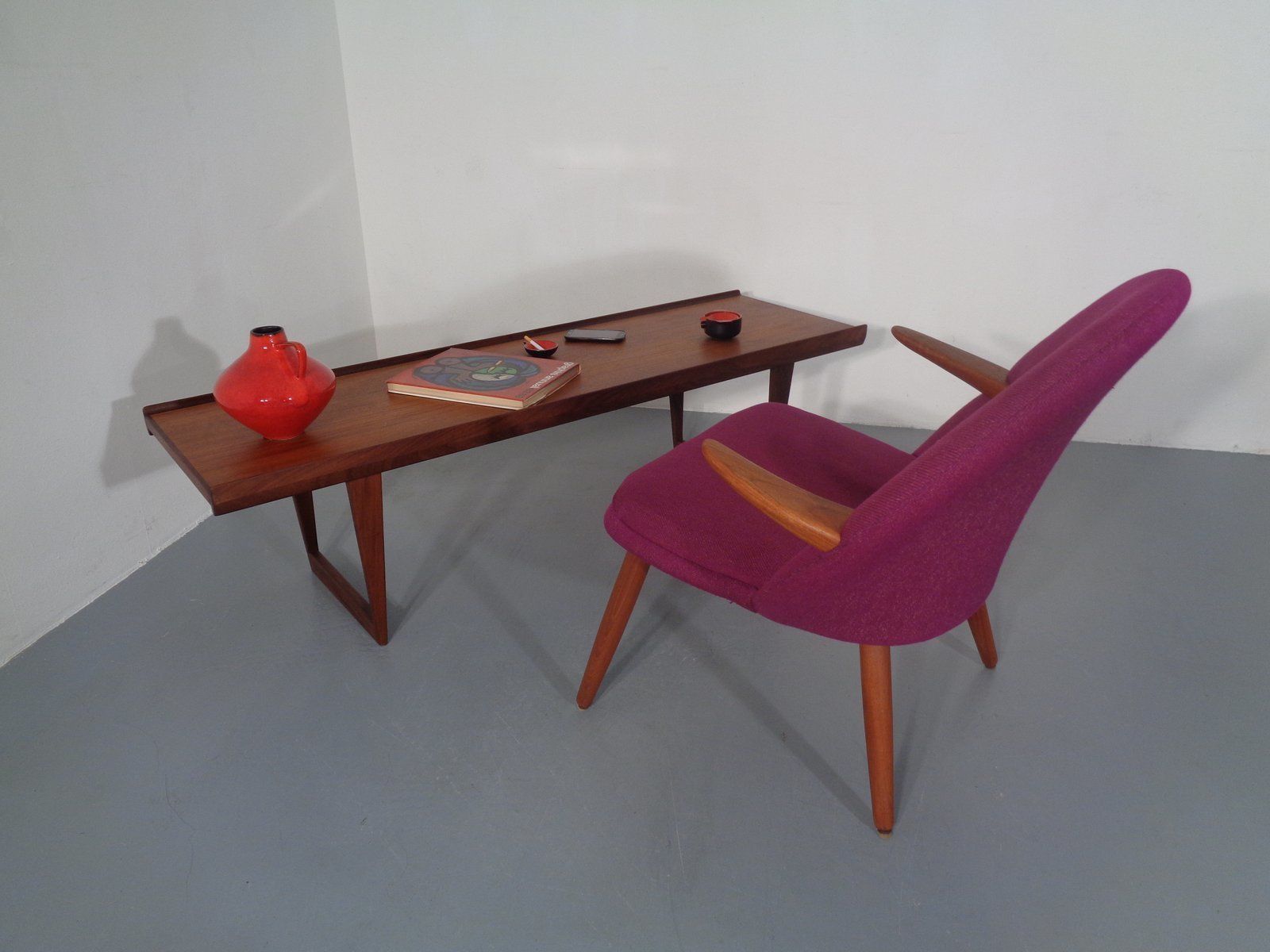 Danish Teak Armchair By Kurt Olsen For Glostrup, 1950s photo for sale