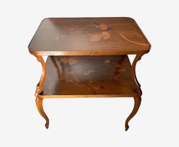 Pedestal Table With Two Inlaid Trays Ecole De Nancy XX photo furniture