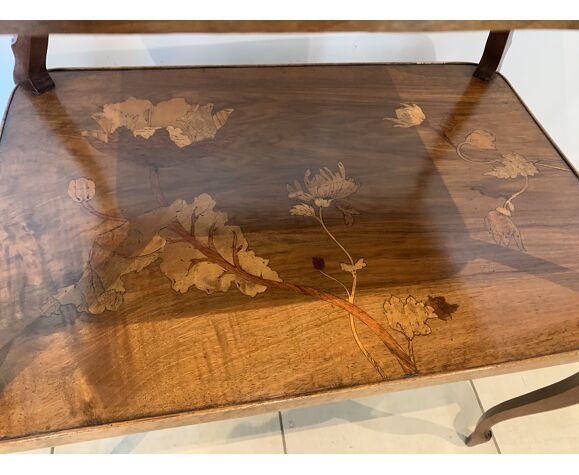 Pedestal Table With Two Inlaid Trays Ecole De Nancy XX photo vinterior