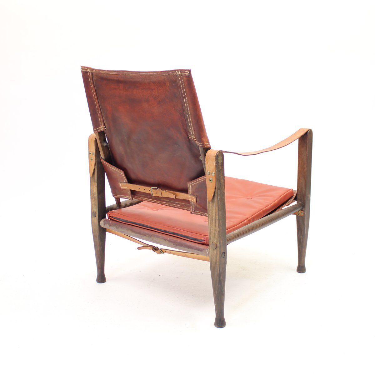 Cognac Leather Safari Chair By Kaare Klint For Ruud Rasmussen, 1960s photo buy