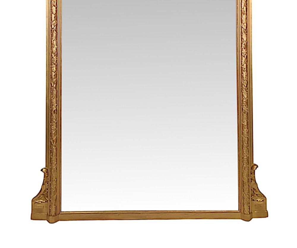 A Stunning 19th Century Large Giltwood Dressing Or Hall Mirror photo Home Decor