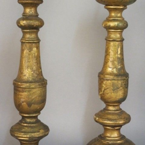 Two Baroque Candle Holders Made Of Wood. 1650   1700 photo 321.0