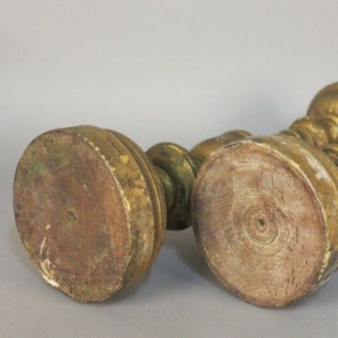 Two Baroque Candle Holders Made Of Wood. 1650   1700 photo buy