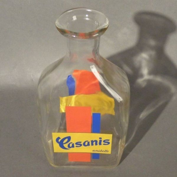 Advertising Glass Bottle From Casanis Anisette. France 1950   1960