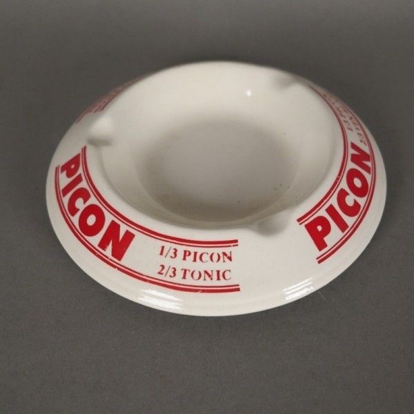 Ceramic Advertising Ashtray From Picon. France 1960   1970 photo Home Decor