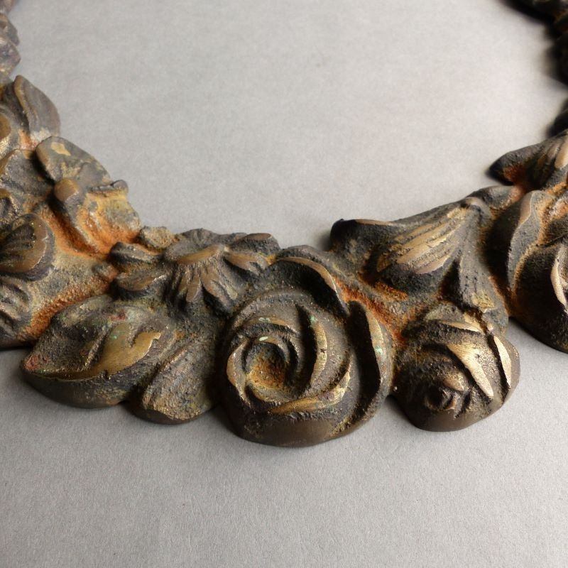 Art Nouveau Brass Flower Wreath. 1900   1920 photo furniture