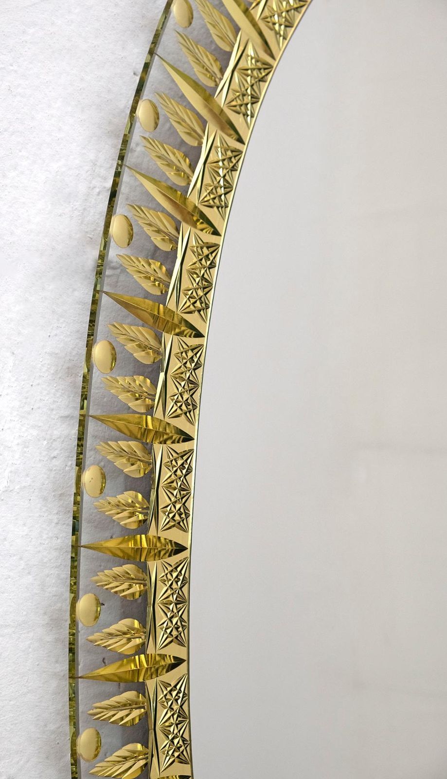 Cristal Art Mid Century Modern Italian Ground And Gilded Mirror, 1960s photo 3529.0