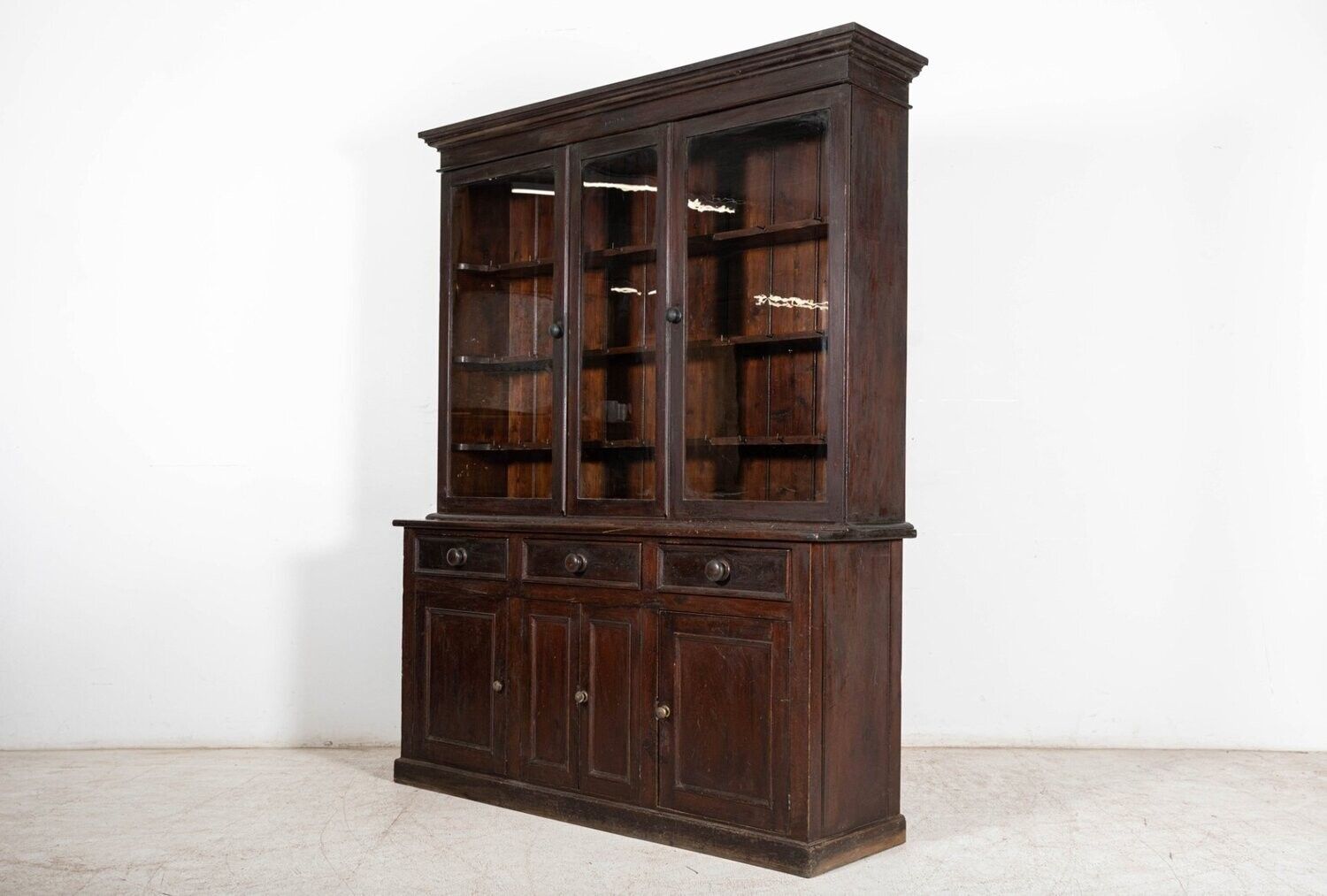 Large 19thc English Glazed Pine Dresser photo 4650.0