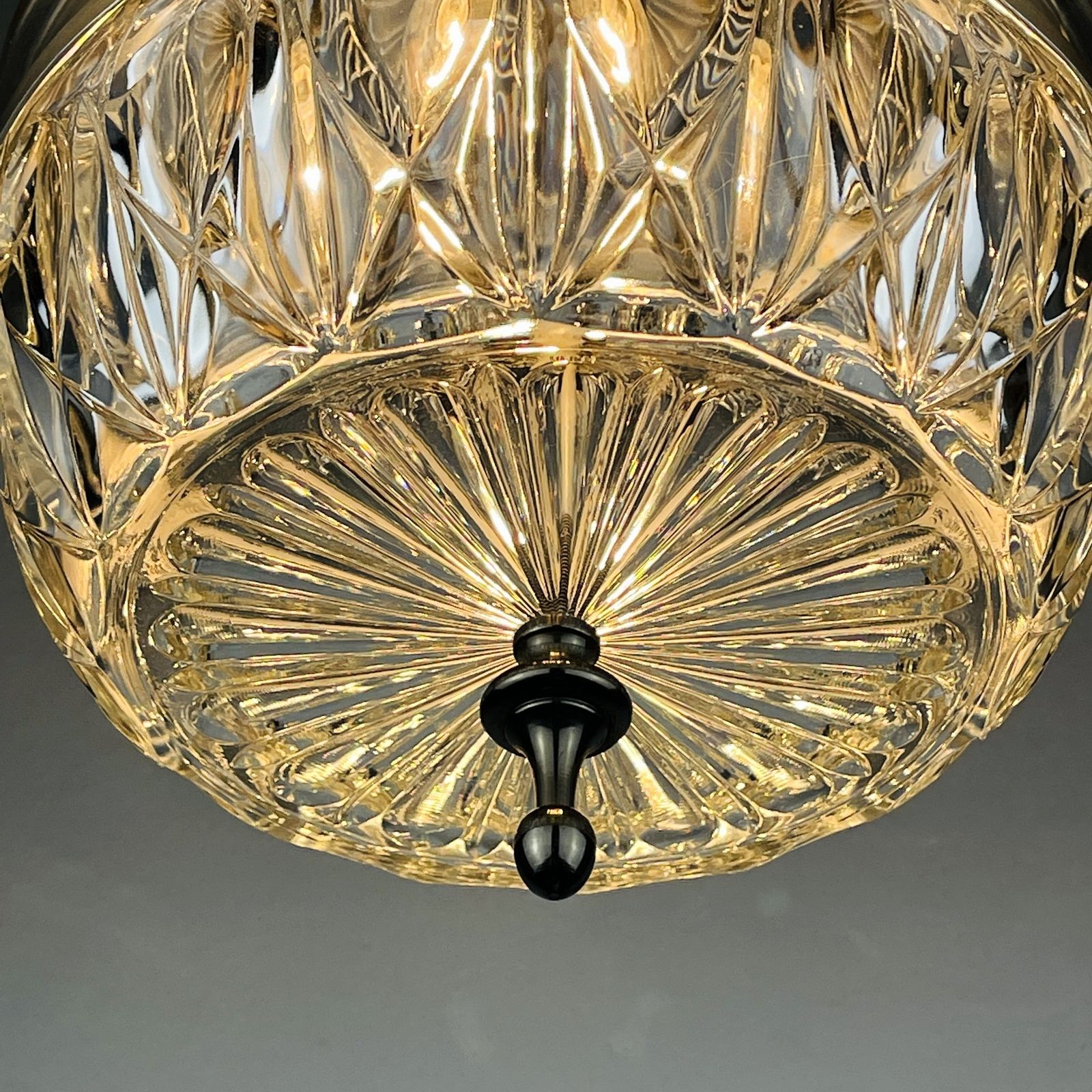 Mid Century Glass Pendant Lamp Italy 1960s photo for sale