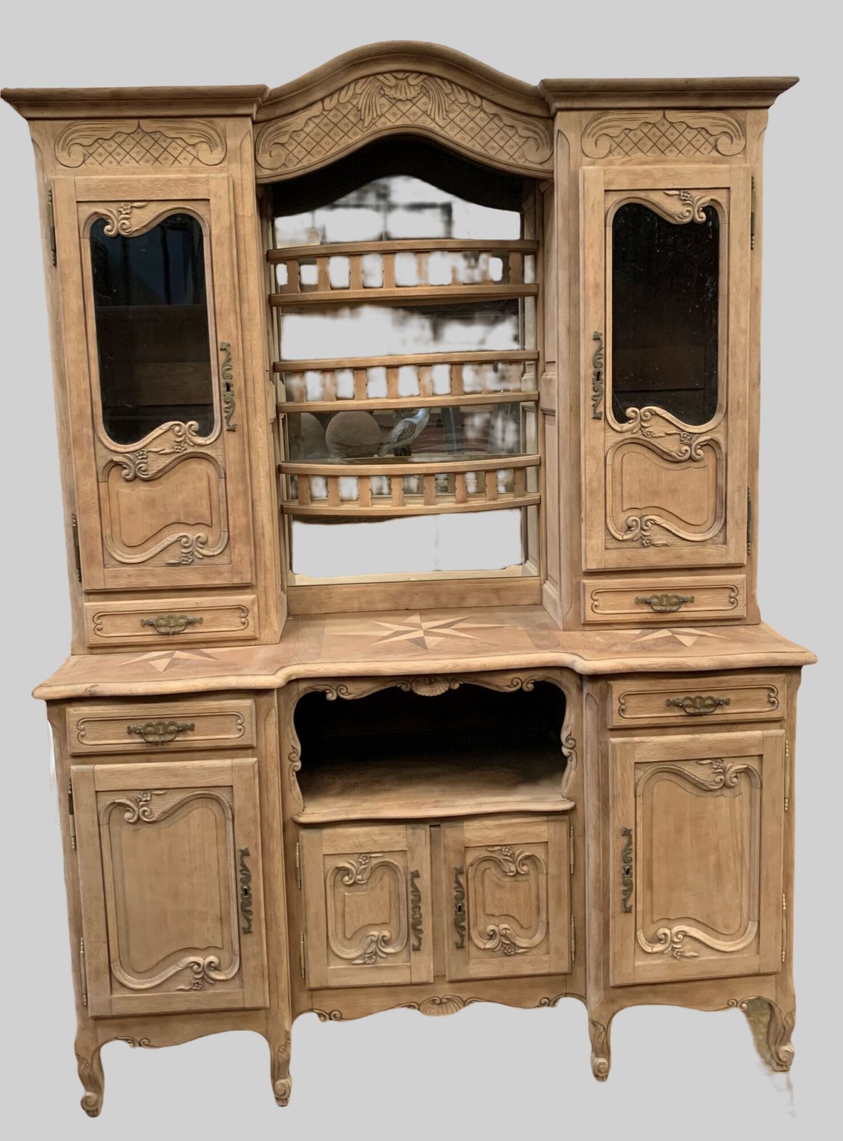 Buffet Two Bodies Louis XV Style In Solid Oak XX Century photo vinterior