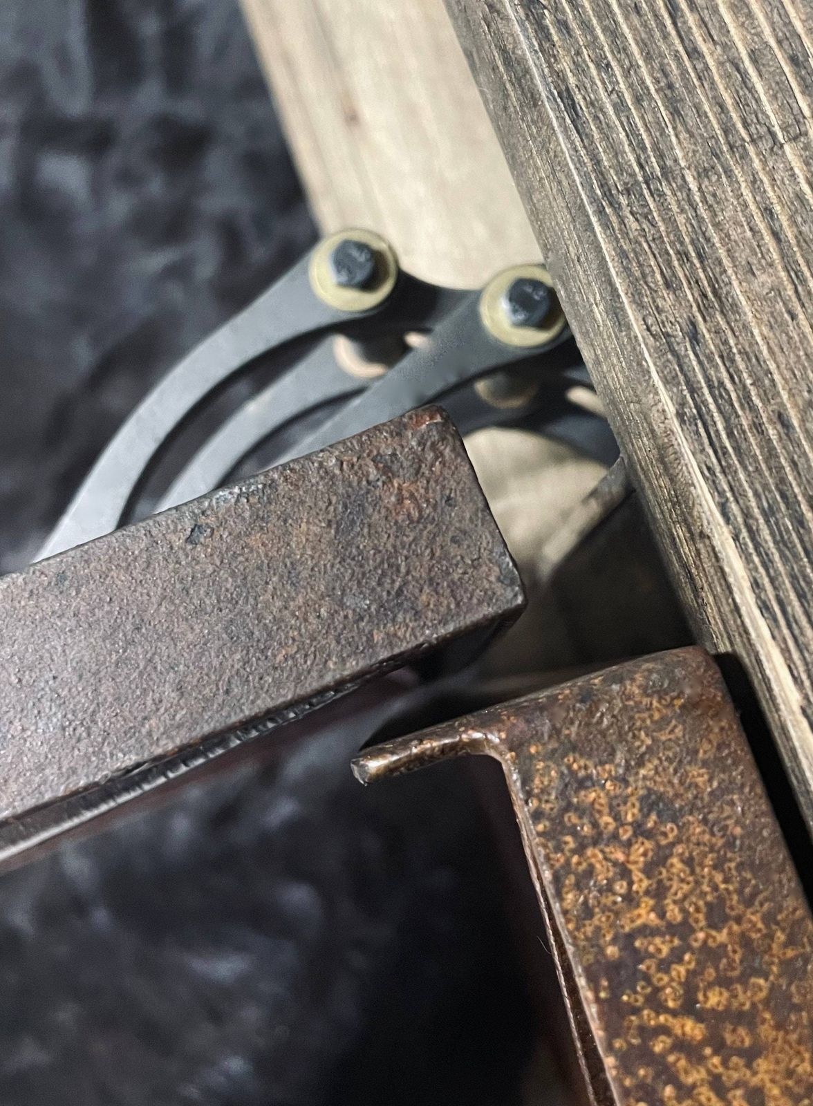 Henderson Industrial Reclaimed Scaffolding Board And Rusted Angle Iron Three Door Sideboard photo 9895.0