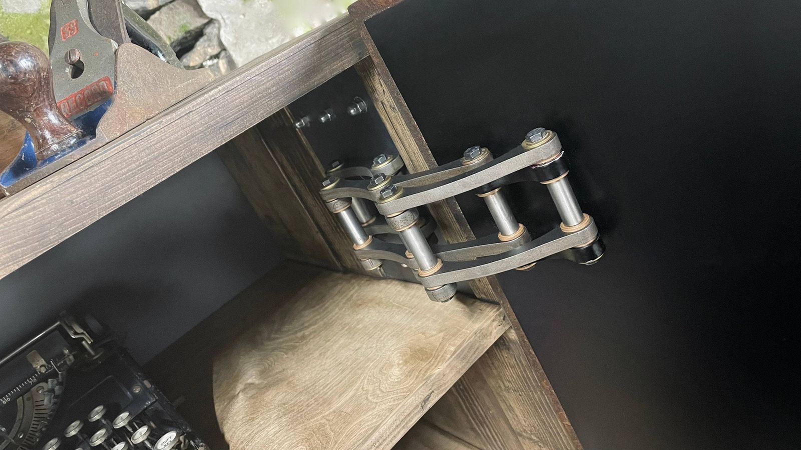 photo furniture Henderson Industrial Reclaimed Scaffolding Board And Rusted Angle Iron Three Door Sideboard