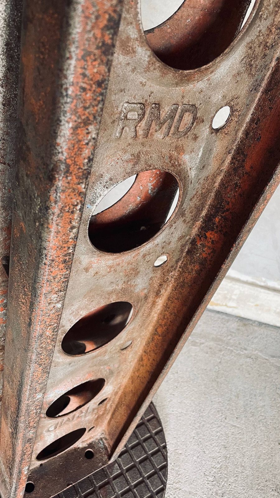 Dino Reclaimed Manhole Bar Table With A Heavy Steel Pedestal Base photo 1485.0