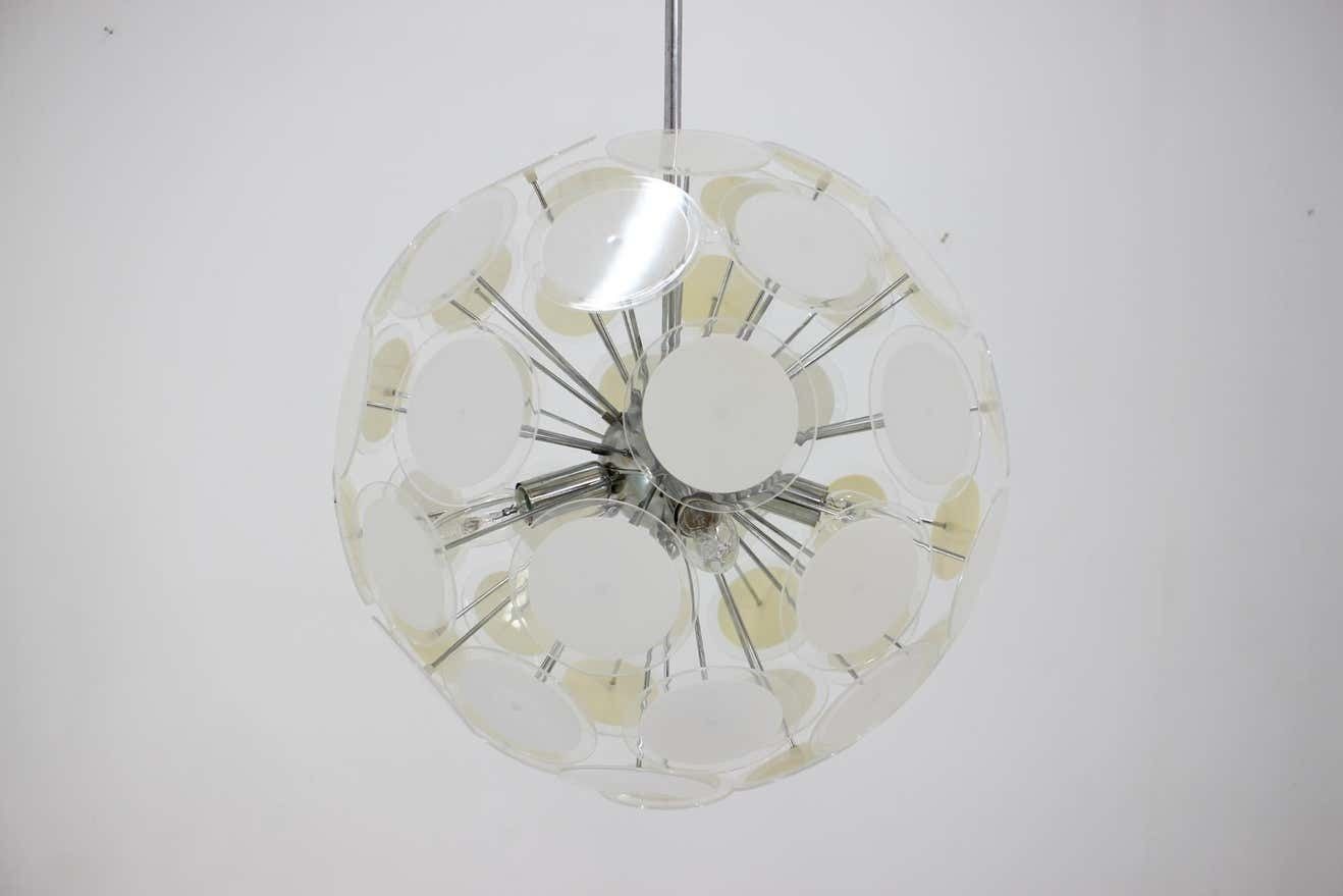 Mid Century Rare Sputnik / Atomic Chandelier, Italy, 1970s photo for sale