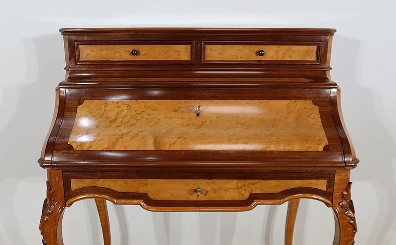 Rare Lady's Desk In Precious Wood, Louis XV Style, Napoleon III Period , 1850 photo buy