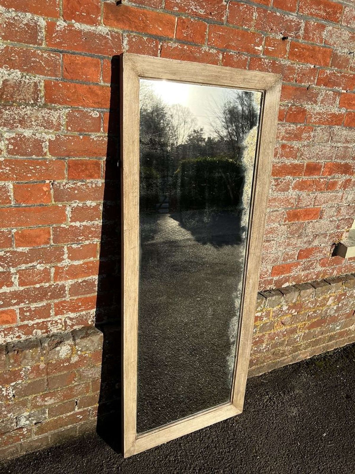 A Fabulous Large Antique French 19th C Painted Bistro Mirror. photo 795.0