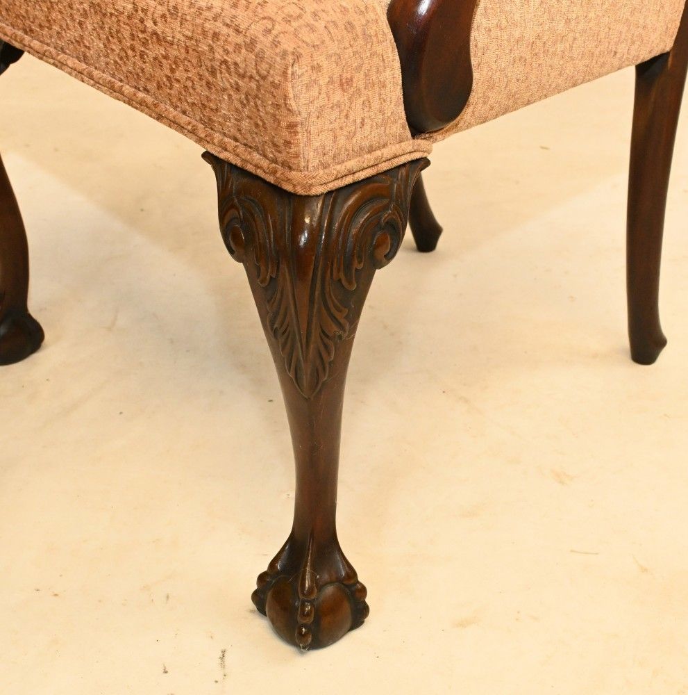 photo furniture Set Gothic Chippendale Dining Chairs Mahogany Antique 1890