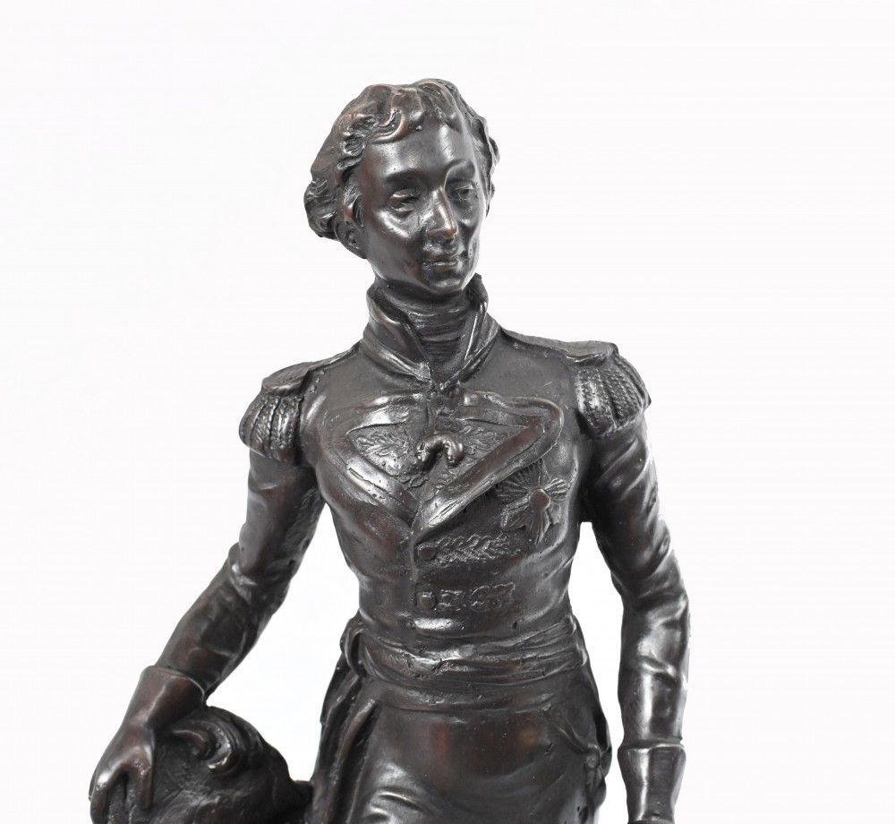 Bronze Statue Duke Of Wellington Figurine Waterloo English Military photo vinterior