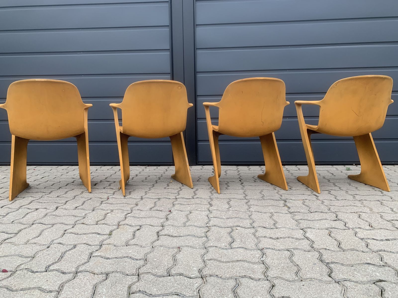 Set Of 4 Kangaroo Chairs Designed By E.Mockl & Siegfried Mehl photo 1399.0