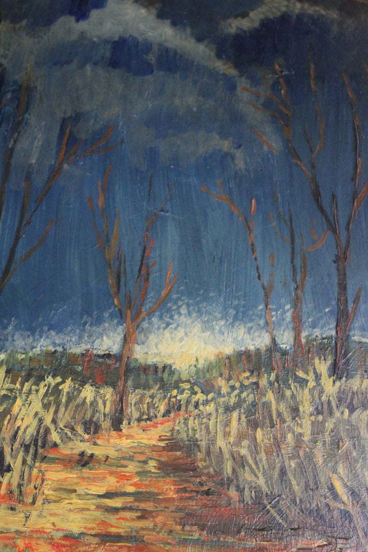 Late 20th Century Oil Painting photo vintage