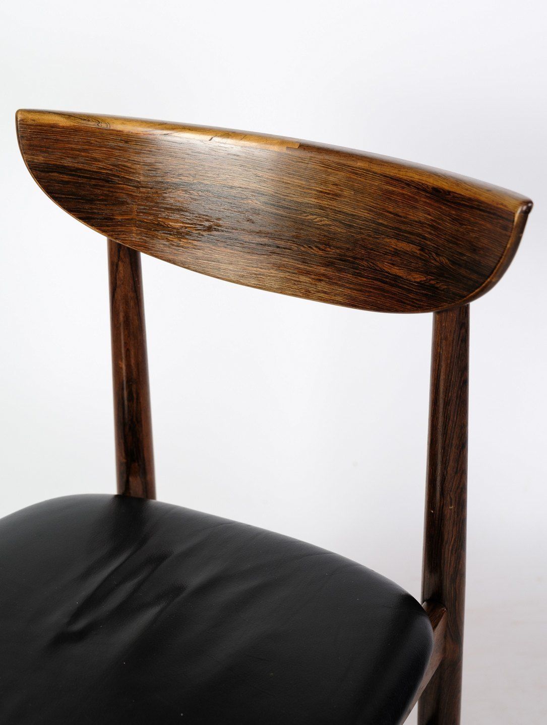A Set Of Six Dining Table Chairs Of Danish Design In Rosewood With Black Leather From The 1960s. photo Furniture