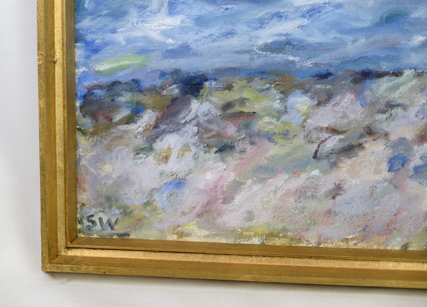 Oil Painting On Canvas With Motif Of Beach And Sea Painted By Sixten Wiklund From The 1950s photo furniture