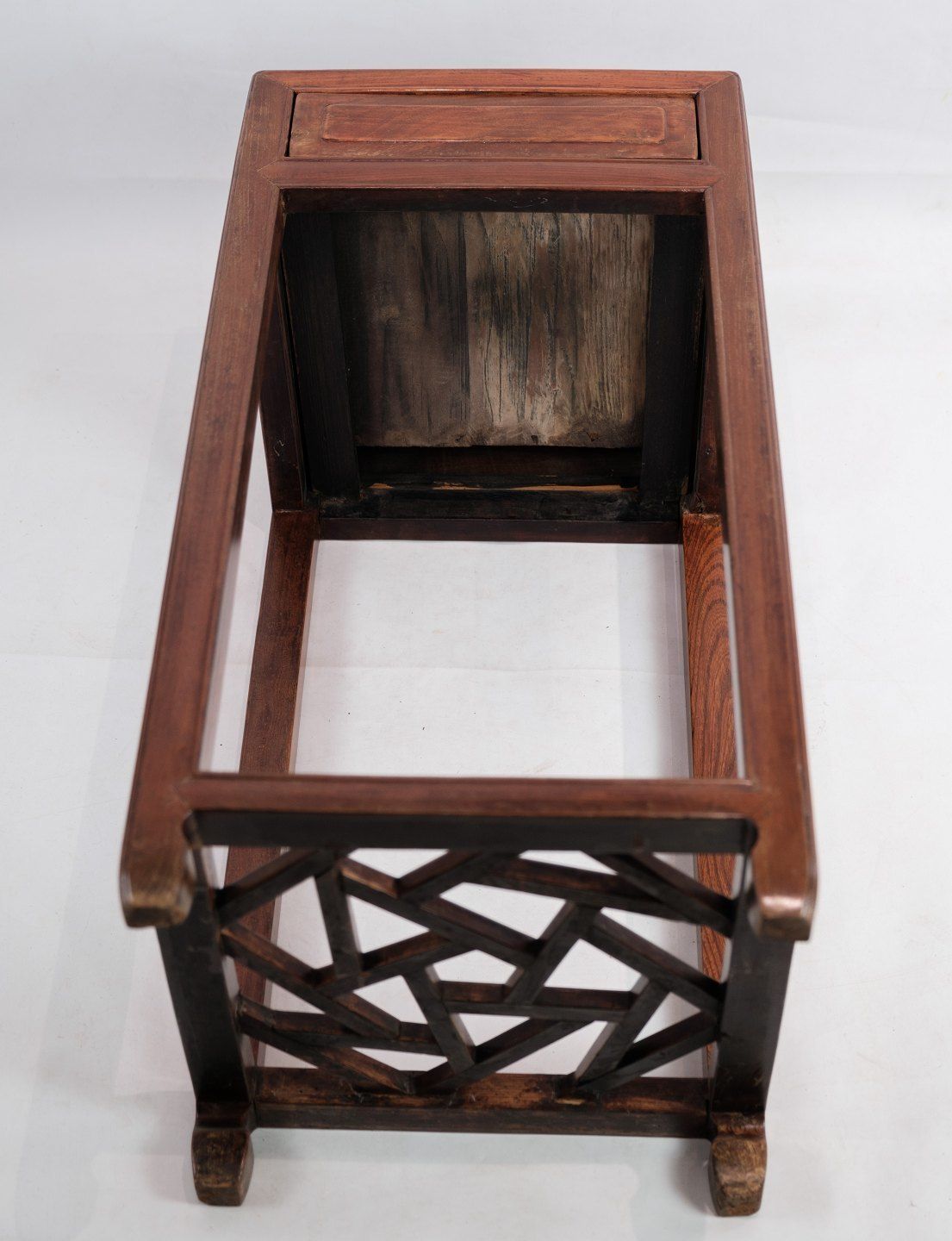 A Set Of Chinese Side Tables With Drawer In Polished Dark Wood From The 1880s. photo vintage