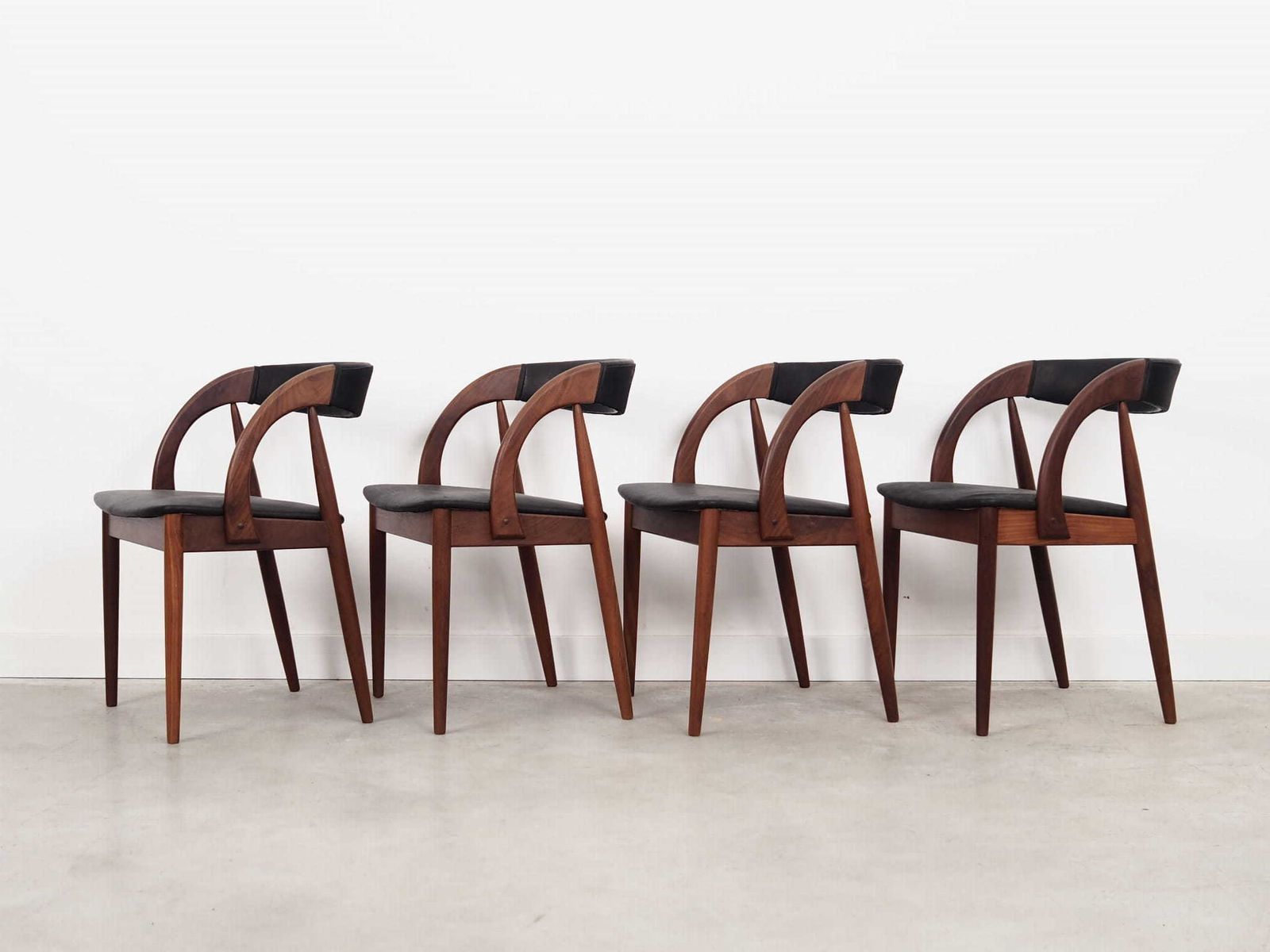 Set Of Four Teak Chairs, Danish Design, 1970s, Manufacturer: Orte Mobelfabrik photo for sale