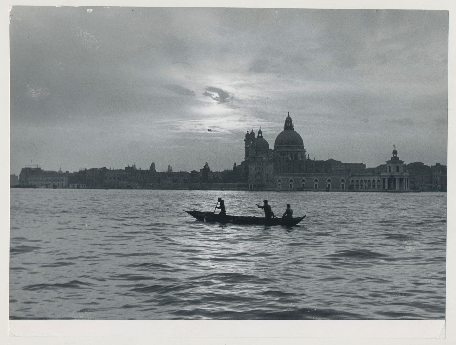 Erich Andres Venice   Gondola On Water With Skyline, Italy, 1950s 1955